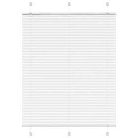 vidaXL Plisserad persienn vit 105x100 cm tyg bredd 104,4cm polyester