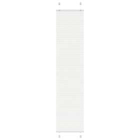 vidaXL Plisserad persienn vit 40x200cm tyg bredd 39,4cm polyester