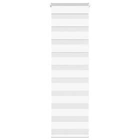 vidaXL Rullgardin zebra vit 40x100 cm tyg bredd 35,9 cm polyester