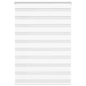 vidaXL Rullgardin zebra vit 100x100 cm tyg bredd 95,9 cm polyester