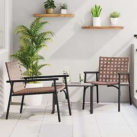 vidaXL Outdoor Dining Chairs 78 x 55.5 x 75.5 cm Brown Metal 42004143