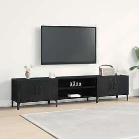 vidaXL TV-bänk Svart Ek 180x31,5x40 cm Konstruerat trä