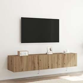 vidaXL TV Vägskåp med LED-lampor 2 st Artisan Ek 80x35x31 cm