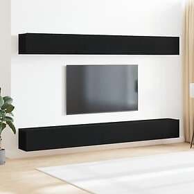 vidaXL TV Stand Set Black Oak Engineered Wood