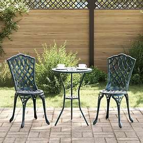 vidaXL Lounge Set 2 Pieces Green Aluminum