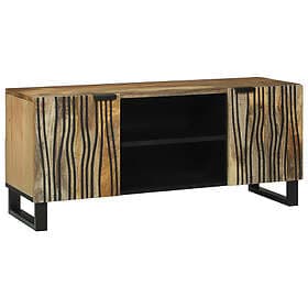 vidaXL TV-bänk 105x33,5x46 cm Massivt Mangoträ och Konstruerat Trä