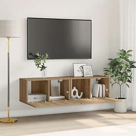 vidaXL TV-bänksset Artisan Ek MDF Mellan TV-bänk Rektangulär Modern
