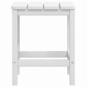 vidaXL Däckstolar för trädgården med bord HDPE vit 897785