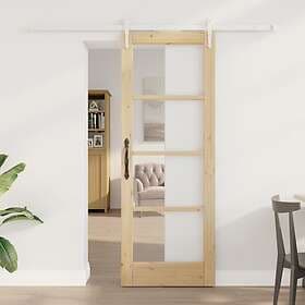 vidaXL Sliding Door 73.5x198.5 cm Solid Pine Wood