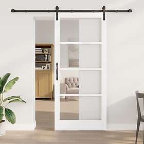 vidaXL Skjutdörr med tillbehör 'ORKDAL'Vit 93x211 cm