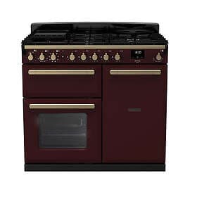Rangemaster Estel Deluxe ESDL100DFPBOR/AB1 100cm Bordeaux Antique Brass
