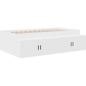 vidaXL Storage Bed Frame White 100x200 cm