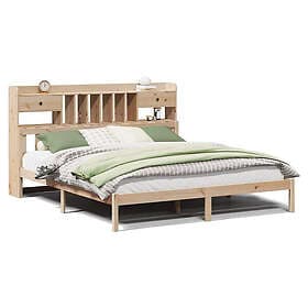 vidaXL Bookcase Bed without Mattress 180x200 cm Super King Solid Wood Pine 33223