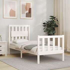 vidaXL Bed Frame without Mattress White Small Single Solid Wood