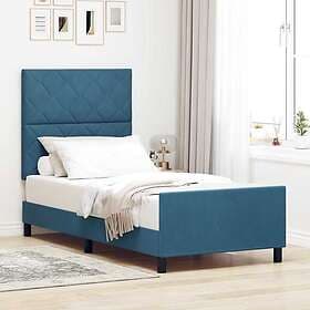 vidaXL Bed Frame Dark Blue 90x190 cm Velvet