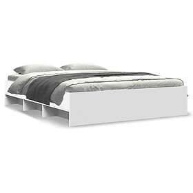 vidaXL Bed Frame without Mattress White 150x200 cm King Size Engineered Wood