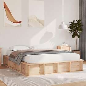 vidaXL Bed Frame with Lift-Up Storage 150 x 200 cm, Solid Pine