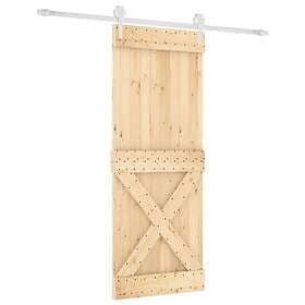 vidaXL Sliding Door with Hardware Set 90x210 cm Solid Wood Pine