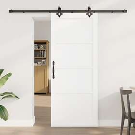 vidaXL Sliding Door with Hardware Set "ORKDAL" White Solid Wood Pine