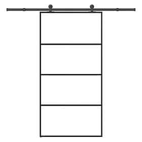 vidaXL Sliding Door with Hardware Set 102,5x205 cm ESG Glass&Aluminium
