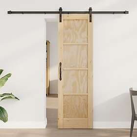 vidaXL Sliding Door with Hardware Set 61x198,5 cm Solid Wood Pine