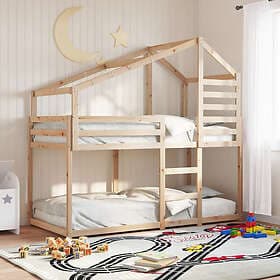 vidaXL Bunk Bed without Mattress 90x190 cm Solid Pine