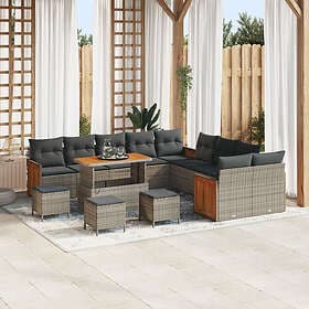 vidaXL Garden sofa with cushion 14 pcs Grey 110 x 55 x 71 cm