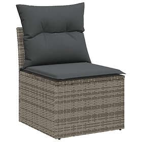 vidaXL Garden sofa set with cushion with storage 6 pcs Grey 55 x 55 x 37 cm