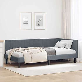 vidaXL Bed Frame with headboard Dark Grey 100x200 cm Velvet