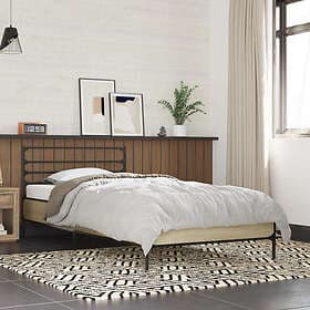 vidaXL Bed Frame sonoma oak 100x200 cm engineered wood and metal