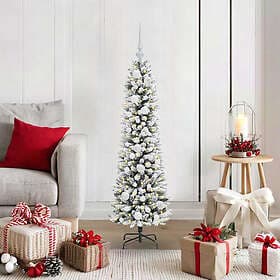 vidaXL Artificial Tree Green and White 120cm