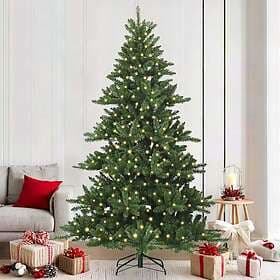 vidaXL Artificial Tree Hinged 210cm 300 LEDs