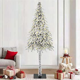 vidaXL Artificial Tree White 210cm 300 LEDs