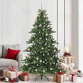 vidaXL Artificial Tree Hinged 210cm 300 LEDs