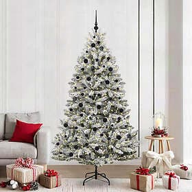 vidaXL Artificial Tree Green and White 210cm