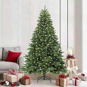 vidaXL Artificial Tree Green 210cm 300 LEDs