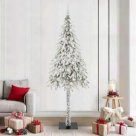 vidaXL Artificial Tree White 210cm 300 LEDs