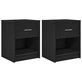 vidaXL Nightstand With Drawer Black 40x34x50cm 858770