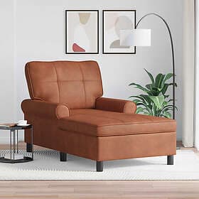 vidaXL Chaise Lounge with Pillow Antique PU 42022918