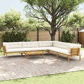 vidaXL 6-piece Garden Pallet Sofa Set Solid Acacia Wood Light Brown