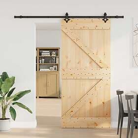 vidaXL NARVIK Sliding Door Pine Wood Brown