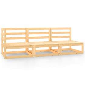 vidaXL 3 Piece Garden Lounge Set Solid Pinewood