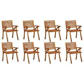 vidaXL Garden Chairs 8 pcs Solid Acacia Wood