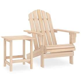 vidaXL Garden Adirondack Chair with Table Solid Fir Wood