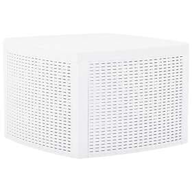 vidaXL Side Table White 54x54x36.5 cm Plastic