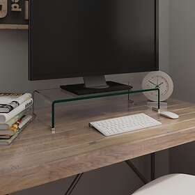 vidaXL TV Stand/Monitor Riser Glass Clear 60x25x11 cm