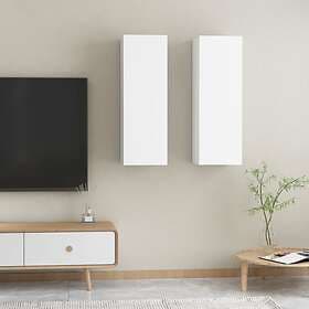 vidaXL TV Cabinets 2 pcs White 30.5x30x90 cm Chipboard