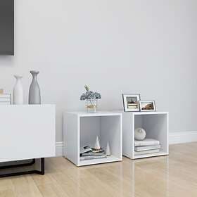vidaXL TV Cabinets 2 pcs White 37x35x37 cm Chipboard