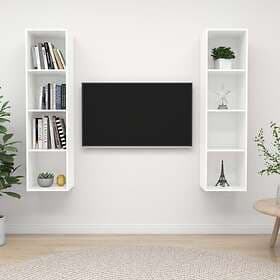 vidaXL Wall-mounted TV Cabinets 2 pcs White Chipboard