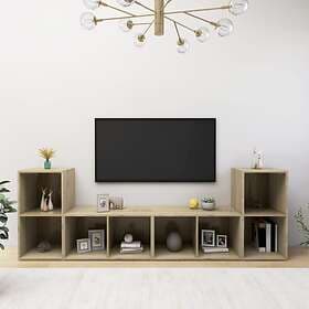 vidaXL TV Cabinets 4 pcs Sonoma Oak 72x35x36.5 cm Chipboard